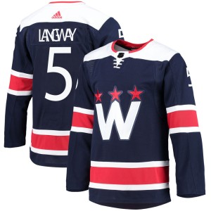Washington Capitals Rod Langway Official Navy Adidas Authentic Youth 2020/21 Alternate Primegreen Pro NHL Hockey Jersey