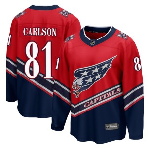 Washington Capitals Adam Carlson Official Red Fanatics Branded Breakaway Youth 2020/21 Special Edition NHL Hockey Jersey