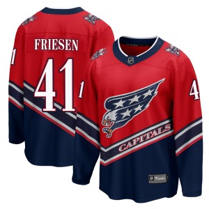 Washington Capitals Jeff Friesen Official Red Fanatics Branded Breakaway Youth 2020/21 Special Edition NHL Hockey Jersey
