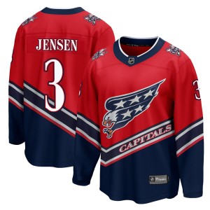 Washington Capitals Nick Jensen Official Red Fanatics Branded Breakaway Youth 2020/21 Special Edition NHL Hockey Jersey