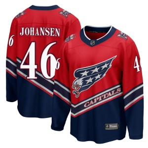 Washington Capitals Lucas Johansen Official Red Fanatics Branded Breakaway Youth 2020/21 Special Edition NHL Hockey Jersey