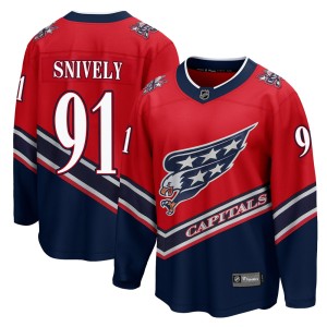 Washington Capitals Joe Snively Official Red Fanatics Branded Breakaway Youth 2020/21 Special Edition NHL Hockey Jersey