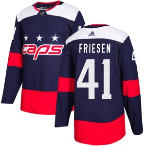 Washington Capitals Jeff Friesen Official Navy Blue Adidas Authentic Adult 2018 Stadium Series NHL Hockey Jersey