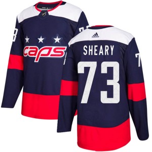Washington Capitals Conor Sheary Official Navy Blue Adidas Authentic Adult 2018 Stadium Series NHL Hockey Jersey