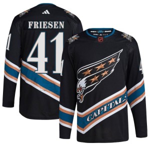 Washington Capitals Jeff Friesen Official Black Adidas Authentic Youth Reverse Retro 2.0 NHL Hockey Jersey