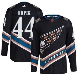 Washington Capitals Brooks Orpik Official Black Adidas Authentic Youth Reverse Retro 2.0 NHL Hockey Jersey