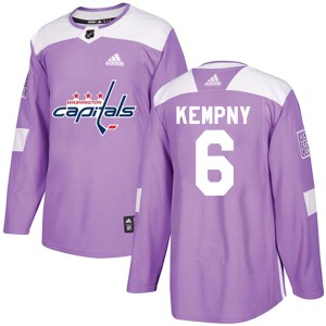 Washington Capitals Michal Kempny Official Purple Adidas Authentic Adult Fights Cancer Practice NHL Hockey Jersey