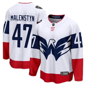 Washington Capitals Beck Malenstyn Official White Fanatics Branded Breakaway Adult 2023 Stadium Series NHL Hockey Jersey