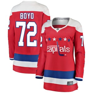 Washington Capitals Travis Boyd Official Red Fanatics Branded Breakaway Women's Alternate NHL Hockey Jersey