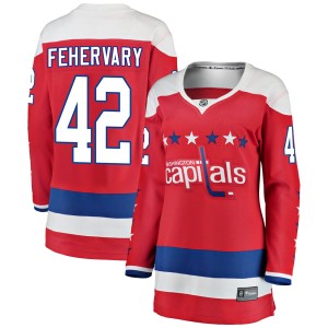 Washington Capitals Martin Fehervary Official Red Fanatics Branded Breakaway Women's Alternate NHL Hockey Jersey
