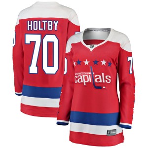 Washington Capitals Braden Holtby Official Red Fanatics Branded Breakaway Women's Alternate NHL Hockey Jersey
