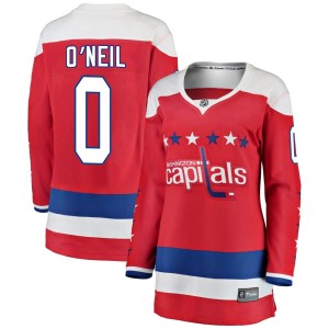 Washington Capitals Kevin O'Neil Official Red Fanatics Branded Breakaway Women's Alternate NHL Hockey Jersey