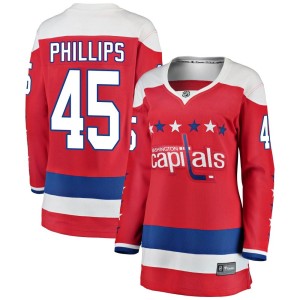 Washington Capitals Matthew Phillips Official Red Fanatics Branded Breakaway Women's Alternate NHL Hockey Jersey