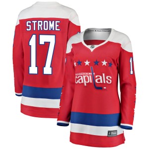 Washington Capitals Dylan Strome Official Red Fanatics Branded Breakaway Women's Alternate NHL Hockey Jersey