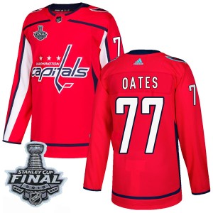 Washington Capitals Adam Oates Official Red Adidas Authentic Adult Home 2018 Stanley Cup Final Patch NHL Hockey Jersey