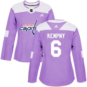Washington Capitals Michal Kempny Official Purple Adidas Authentic Women's Fights Cancer Practice NHL Hockey Jersey