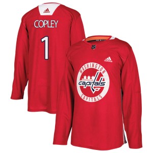 Washington Capitals Pheonix Copley Official Red Adidas Authentic Youth Practice NHL Hockey Jersey