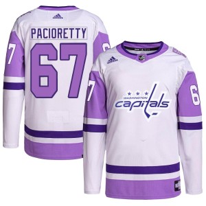 Washington Capitals Max Pacioretty Official White/Purple Adidas Authentic Adult Hockey Fights Cancer Primegreen NHL Hockey Jersey