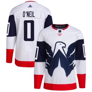 Washington Capitals Kevin O'Neil Official White Adidas Authentic Youth 2023 Stadium Series Primegreen NHL Hockey Jersey