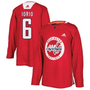 Washington Capitals Vincent Iorio Official Red Adidas Authentic Adult Practice NHL Hockey Jersey