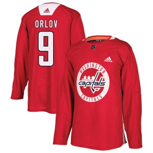 Washington Capitals Dmitry Orlov Official Red Adidas Authentic Adult Practice NHL Hockey Jersey