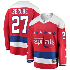 Washington Capitals Craig Berube Official Red Fanatics Branded Breakaway Youth Alternate NHL Hockey Jersey