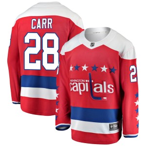 Washington Capitals Daniel Carr Official Red Fanatics Branded Breakaway Youth Alternate NHL Hockey Jersey