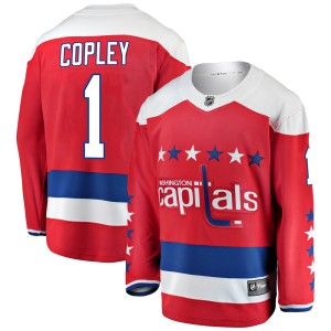 Washington Capitals Pheonix Copley Official Red Fanatics Branded Breakaway Youth Alternate NHL Hockey Jersey