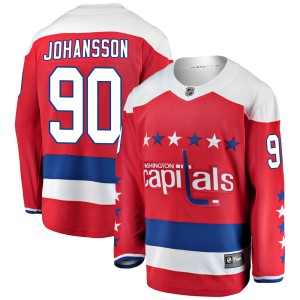 Washington Capitals Marcus Johansson Official Red Fanatics Branded Breakaway Youth Alternate NHL Hockey Jersey