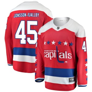 Washington Capitals Axel Jonsson-Fjallby Official Red Fanatics Branded Breakaway Youth Alternate NHL Hockey Jersey