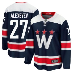 Washington Capitals Alexander Alexeyev Official Navy Fanatics Branded Premier Adult zied Breakaway 2020/21 Alternate NHL Hockey Jersey