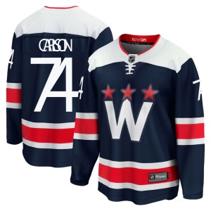 Washington Capitals John Carlson Official Navy Fanatics Branded Premier Adult zied Breakaway 2020/21 Alternate NHL Hockey Jersey