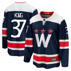 Washington Capitals Olaf Kolzig Official Navy Fanatics Branded Premier Adult zied Breakaway 2020/21 Alternate NHL Hockey Jersey