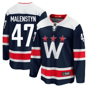 Washington Capitals Beck Malenstyn Official Navy Fanatics Branded Premier Adult zied Breakaway 2020/21 Alternate NHL Hockey Jersey