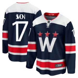 Washington Capitals Chris Simon Official Navy Fanatics Branded Premier Adult zied Breakaway 2020/21 Alternate NHL Hockey Jersey