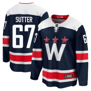 Washington Capitals Riley Sutter Official Navy Fanatics Branded Premier Adult zied Breakaway 2020/21 Alternate NHL Hockey Jersey