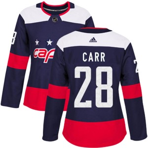 Washington Capitals Daniel Carr Official Navy Blue Adidas Authentic Women's 2018 Stadium Series NHL Hockey Jersey