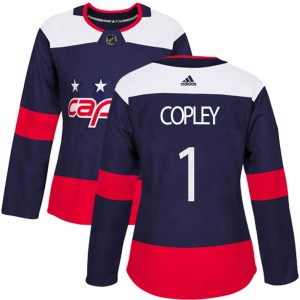Washington Capitals Pheonix Copley Official Navy Blue Adidas Authentic Women's 2018 Stadium Series NHL Hockey Jersey
