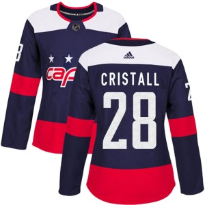 Washington Capitals Andrew Cristall Official Navy Blue Adidas Authentic Women's 2018 Stadium Series NHL Hockey Jersey
