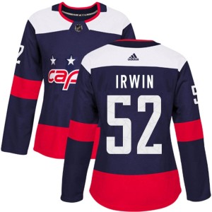 Washington Capitals Matthew Irwin Official Navy Blue Adidas Authentic Women's 2018 Stadium Series NHL Hockey Jersey