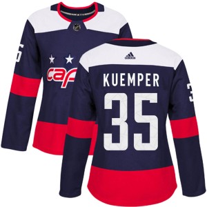 Washington Capitals Darcy Kuemper Official Navy Blue Adidas Authentic Women's 2018 Stadium Series NHL Hockey Jersey