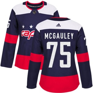 Washington Capitals Tim McGauley Official Navy Blue Adidas Authentic Women's 2018 Stadium Series NHL Hockey Jersey