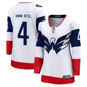 Washington Capitals Hardy Haman Aktell Official White Fanatics Branded Breakaway Women's 2023 Stadium Series NHL Hockey Jersey