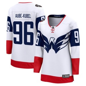 Washington Capitals Nicolas Aube-Kubel Official White Fanatics Branded Breakaway Women's 2023 Stadium Series NHL Hockey Jersey
