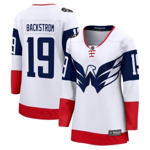 Washington Capitals Nicklas Backstrom Official White Fanatics Branded Breakaway Women's 2023 Stadium Series NHL Hockey Jersey
