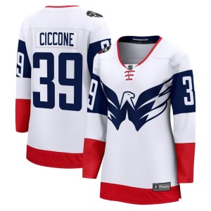 Washington Capitals Enrico Ciccone Official White Fanatics Branded Breakaway Women's 2023 Stadium Series NHL Hockey Jersey