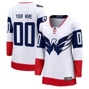 Washington Capitals Custom Official White Fanatics Branded Breakaway Women's Custom 2023 Stadium Series NHL Hockey Jersey