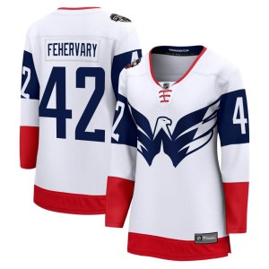 Washington Capitals Martin Fehervary Official White Fanatics Branded Breakaway Women's 2023 Stadium Series NHL Hockey Jersey