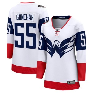 Washington Capitals Sergei Gonchar Official White Fanatics Branded Breakaway Women's 2023 Stadium Series NHL Hockey Jersey