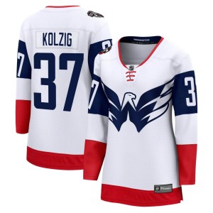 Washington Capitals Olaf Kolzig Official White Fanatics Branded Breakaway Women's 2023 Stadium Series NHL Hockey Jersey